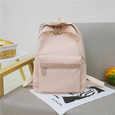 eybag New Teenager Canvas Backpack Gril Boy Schoolbag Softback Solid Color Casual Soft Handle mochilas mujer Escolar rucksack