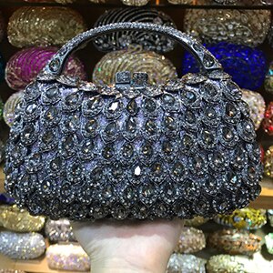 eybag Wholesale Crystals 10 Colors Red Clutch Purse Messenger Bags Clutches Women Bridal Evening Clutch Bag Wedding Party Handbags