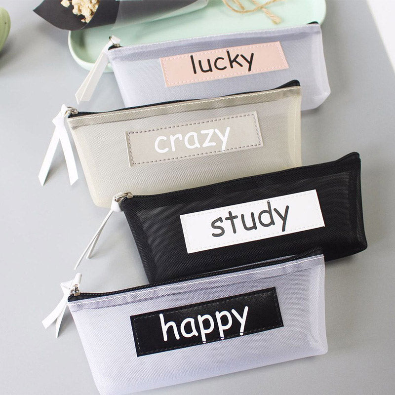 eybag Luxury Pu Leather Elastic Buckle Pencil Case for Book Notebook Fashion Pen Bag School Pen Case for Office Meeting Easy Carry