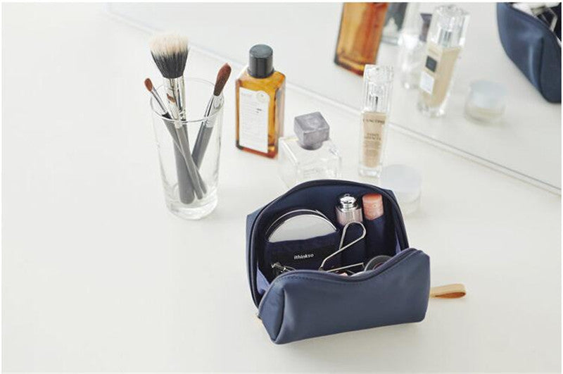 eybag 1 pc Solid Cosmetic Bag Korean Style Women Makeup Bag Pouch Toiletry Bag Waterproof Makeup Organizer Case necessaire