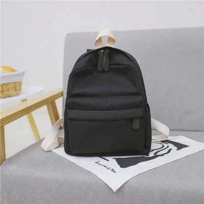 eybag New Teenager Canvas Backpack Gril Boy Schoolbag Softback Solid Color Casual Soft Handle mochilas mujer Escolar rucksack