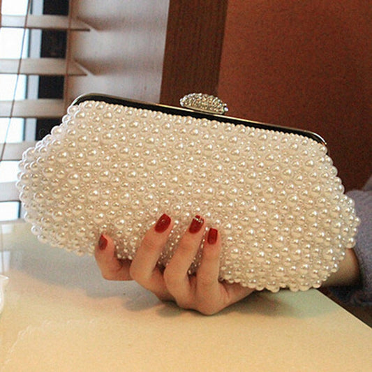 eybag Women messenger beaded women vintage evening bags imitation pearl shell women bag shoulder bags,diamonds clutch bag for wedding