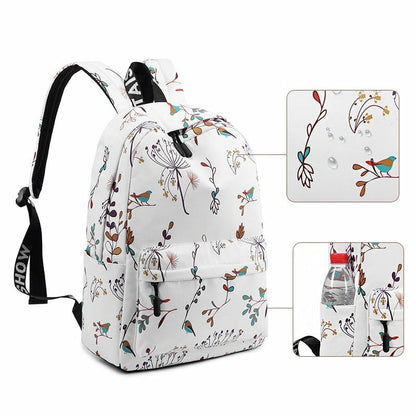 eybag Fashion Waterproof Women Flower Backpack School Bags For Teenagers Girls Laptop Rucksack Bookbags Travel Bagpack Mochilas