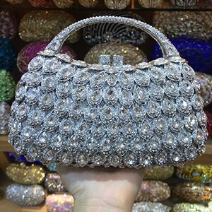 eybag Wholesale Crystals 10 Colors Red Clutch Purse Messenger Bags Clutches Women Bridal Evening Clutch Bag Wedding Party Handbags