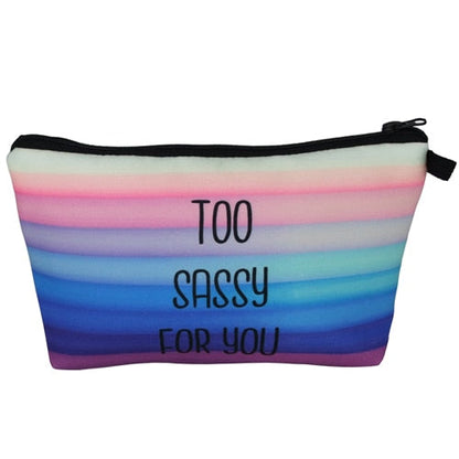 Lkblock cosmetic organizer bag Face Shit 3D Printing Cosmetic Bag Fashion Women Brand makeup bag