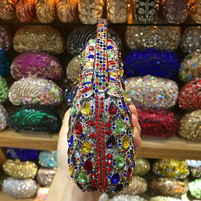 eybag Wholesale Crystals 10 Colors Red Clutch Purse Messenger Bags Clutches Women Bridal Evening Clutch Bag Wedding Party Handbags