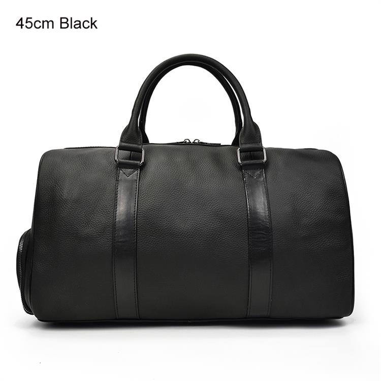 Lkblock Hot Genuine Leather Men Women Travel Bag Soft Real Leather Cowhide Carry Hand Luggage Bags Travel Shoulder Bag Male Female