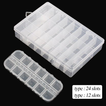 eybag Practical jewelry storage Adjustable Plastic Compartment Storage Box Jewelry Earring Bin Case Container Storage Boxes