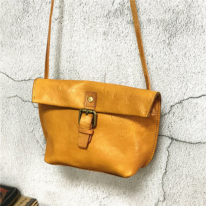 eybag Soft Genuine Leather Women Messenger Bag Female Real Leather Crossbody Shoulder Bags Small Handbag Retro Phone Bag for Girls