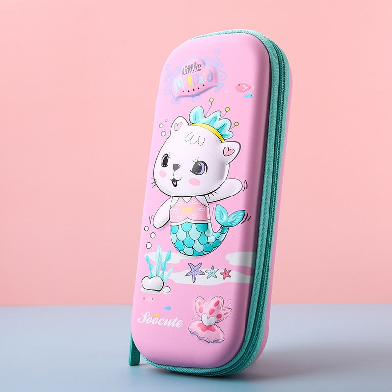 eybag Pencil Case Kawaii School Pencil Cases Stationery Estuche 3D Space Pen Case Unicorn School Supplies Trousse Scolaire Pencil Box