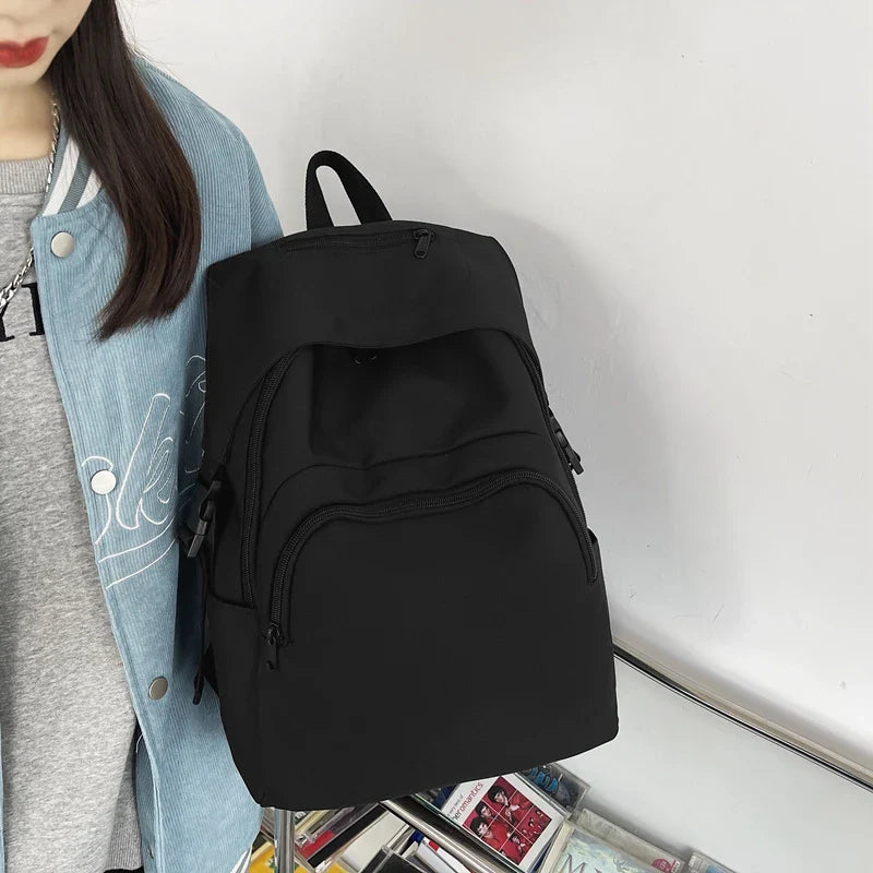 eybag New Fashion Waterproof College Large-capacity Backpack Women Female Travel Solid Color Backpacks Teenage Girl School Bag Mochila