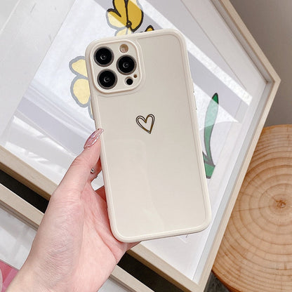 eybag Cute Love Heart Shockproof Phone Case For iPhone 13 11 12 14 Pro Max 14Plus 7 8Plus X XS XR Max Camera Protection Soft TPU Cover