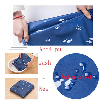 eybag Foldable Waterproof Luggage Bag Travel Clothes Storage Bags Zipper Handbag Printing Image Oxford Duffle bag Dustproof Moving Bag