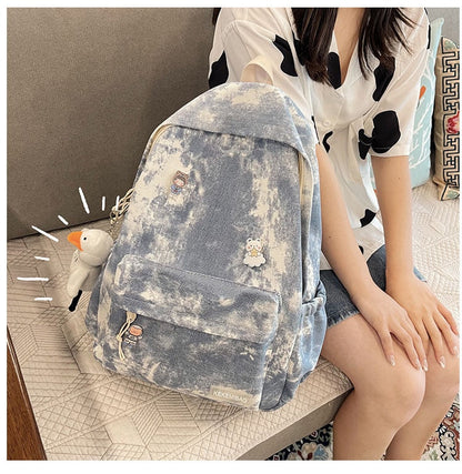 eybag School Backpacks Retro Gradient Women's Backpack Korean Style College Students School Bags for Girls Teenager Female Schoolbag