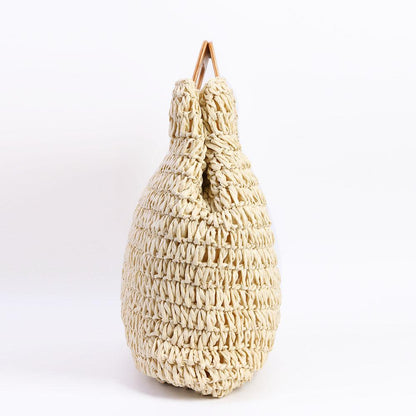 eybag Handbag Vintage Bohemian Straw Bag for Women Summer Large Capacity Storage Beach Handbag Rattan Handmade Kintted