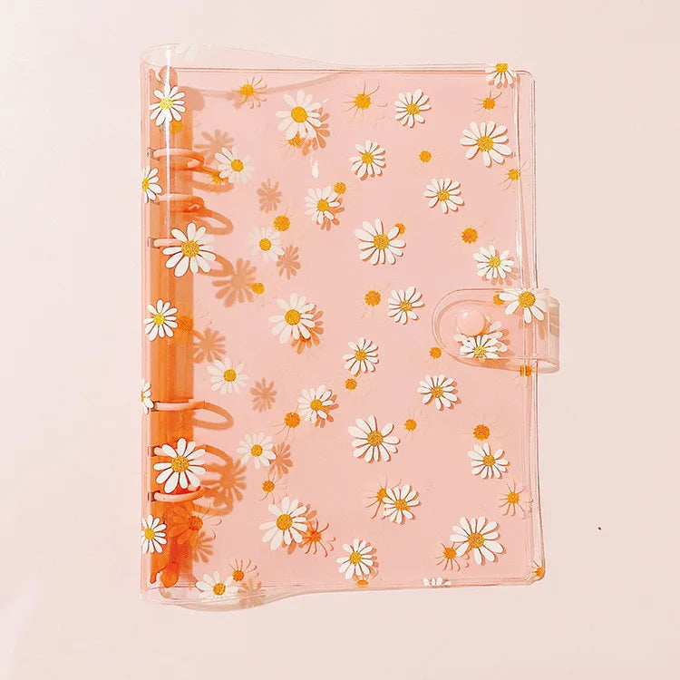 eybag A5 A6 Creative Cute Transparent 6 Ring Colorful Loose-leaf Hand Book Student Notebook Ring Binder Kawaii School Supplies