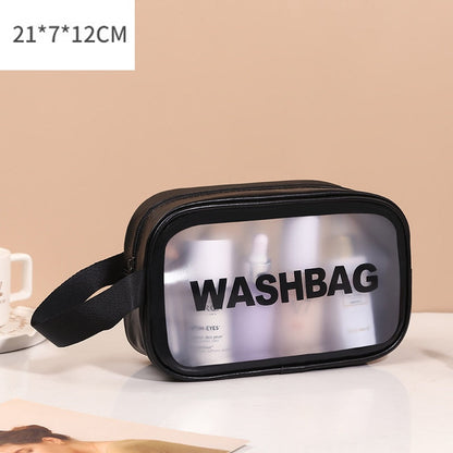 eybag Transparent PVC Women Cosmetic Bag Waterproof Travel Toiletries Storage Organize PU Make Up Bag Female Wash Bag Handbag