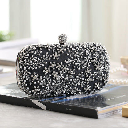 eybag Women's Clutch Bag Crystal Pearl Clutch Purse Luxury Handbag Embroidery Evening Bag Wedding Bag for Bridal Shoulder Bag