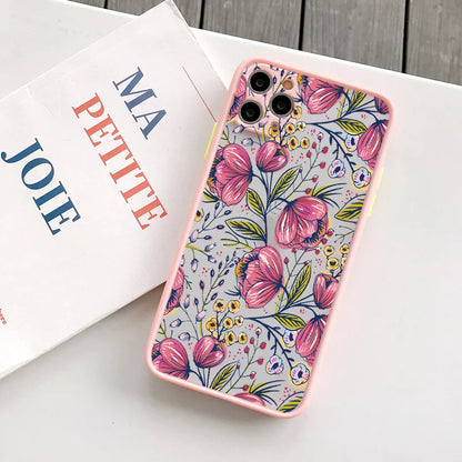 eybag Flower Plant Phone Case for iphone 11 12 13 14 15 Pro Max for iphone X XS MAX XR 6s 7 8 Plus Back Shockproof Cover Funda Shell