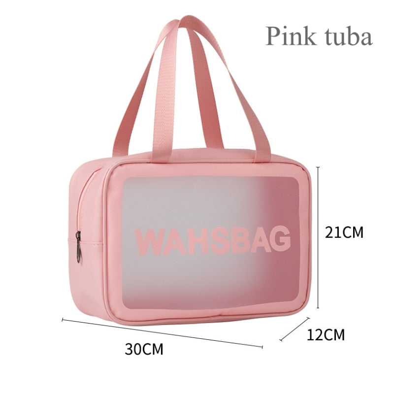 eybag Storage Toiletry Organize Waterproof PVC Travel Cosmetic Portable Bag Transparent Zipper Makeup storage bag Case Female Wash Kit