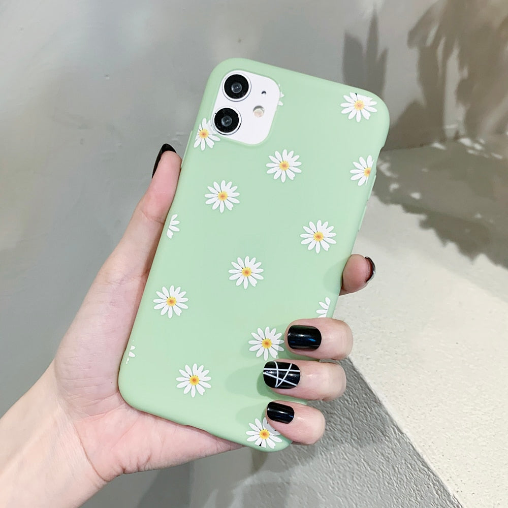 eybag Ottwn Colorful Daisy Flowers Phone Case For iPhone 14 Pro Max 11 12 13 Pro Max X XR XS Max 7 8 6 6s 14 Plus Soft TPU Back Cover