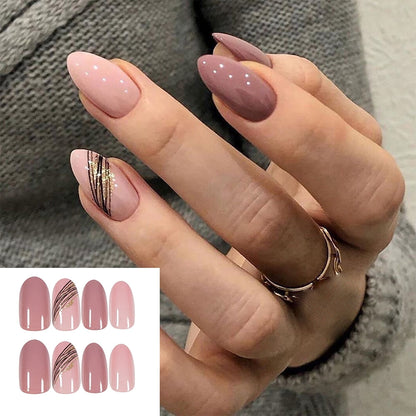 gifts for women hot sale new 24PCS Fake Nails With Glue Rhinestones Long Coffin Flame Press on Nails Detachable French Stick on Nails Art DIY faux ongles