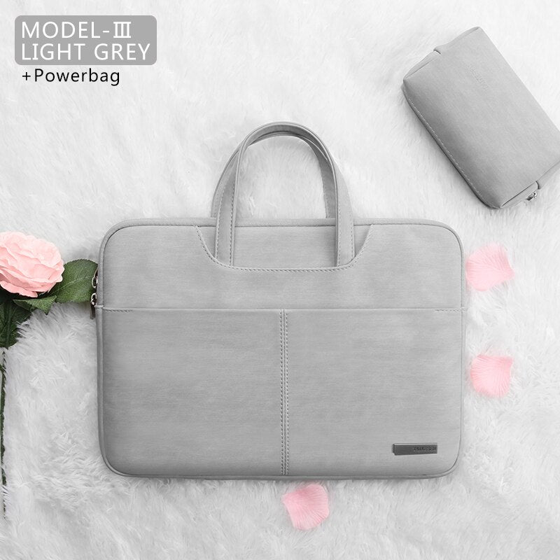 eybag PU Leather women Laptop Bag Notebook Case Carrying Briefcase for Macbook Air 13.3 14 15.6 inch men Handbags shoulder sleeve Bag