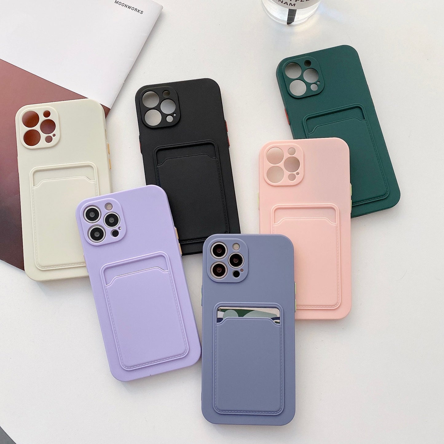 eybag Phone Case For iphone 11 12 13 pro max XR x xs max 7 8 plus se 12 mini 12 pro Soft Silicone Wallet Card Holder cover