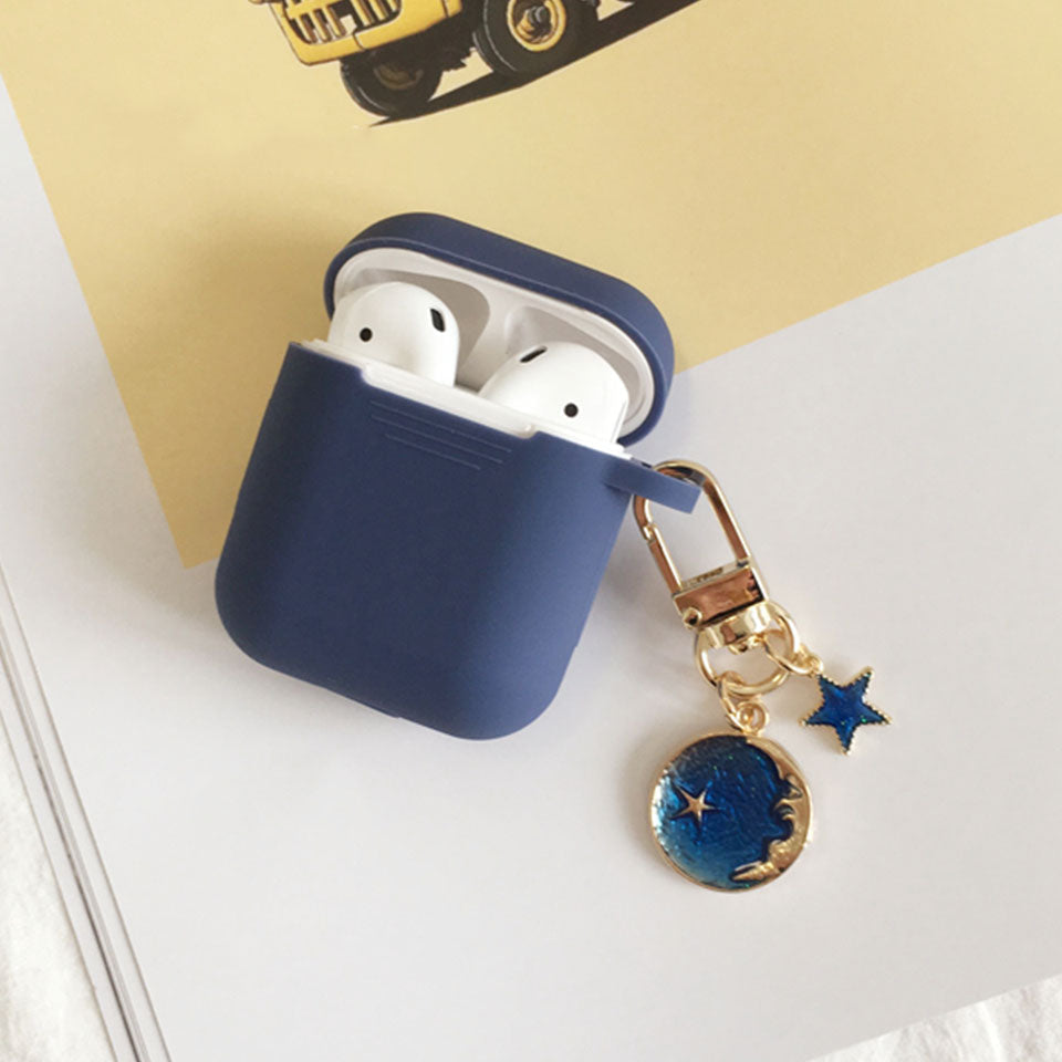 eybag Cosmic Astronaut Spaceman Silicone Case for Apple AirPods 1 2 Case with Keychain Wireless Earphone Case Accessories Cover Box