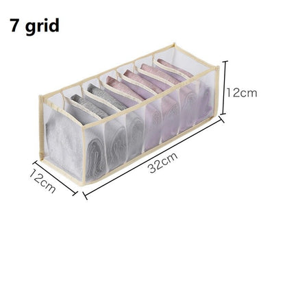 eybag Fordable Jeans Storage Box Separation Clothes Underwear Pants Compartment Storage Closet Drawer Wardrobe Divider Home Organizer