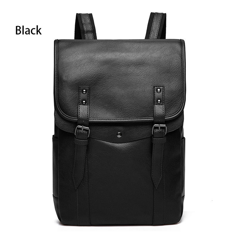 eybag Vintage Waterproof Backpack Men Luxury School Bags Leather Backpacks Travel Retro 15.6 Inch Laptop Bag For Men