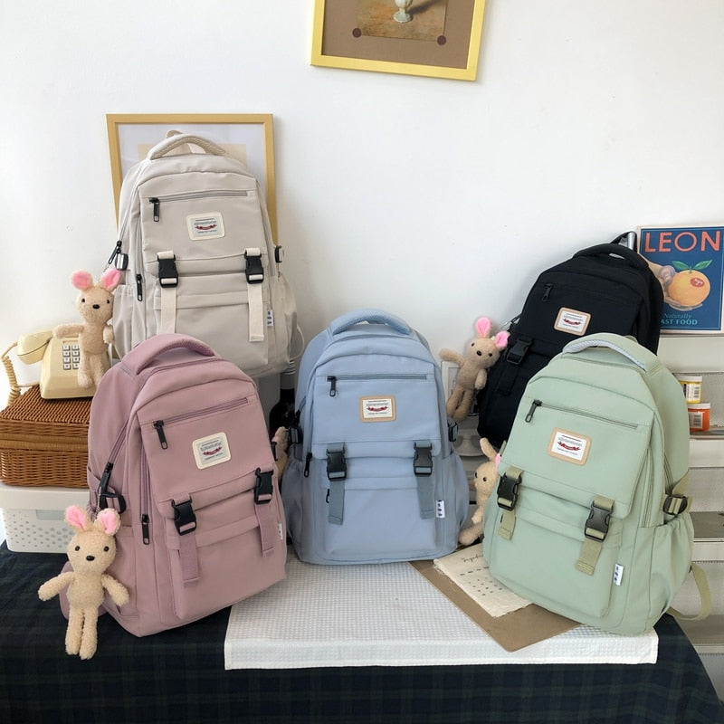 eybag New Waterproof Nylon Women Backpack Korean Japanese Fashion Female Students Schoolbag Multilayer Simple Sense Travel bag