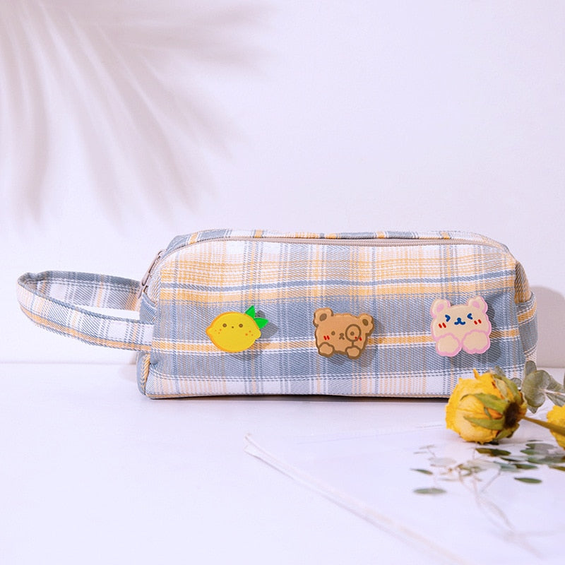 eybag style Cute pencil case Large capacity school pencil bag canvas pen case student stationery bag girl student storage bag gifts