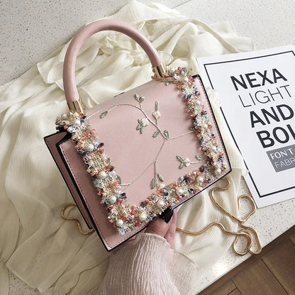 eybag Flower Lace Handbags Women's Crossbody Bags Fashion Gold Chain Ladies Messenger Bag Evening Clutch Female Purses