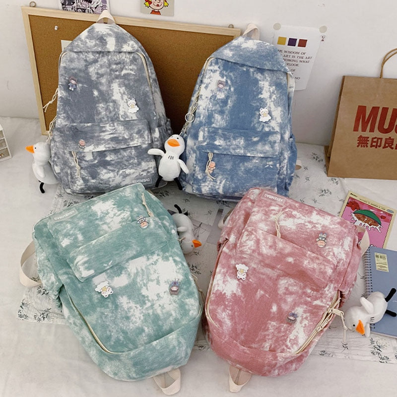 eybag School Backpacks Retro Gradient Women's Backpack Korean Style College Students School Bags for Girls Teenager Female Schoolbag