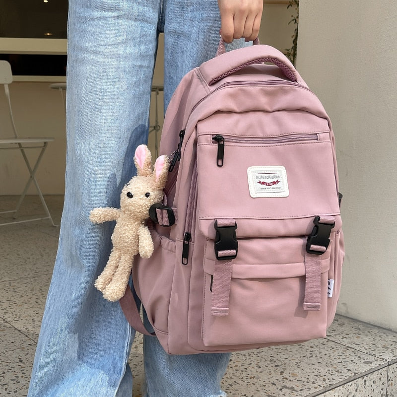 eybag New Waterproof Nylon Women Backpack Korean Japanese Fashion Female Students Schoolbag Multilayer Simple Sense Travel bag