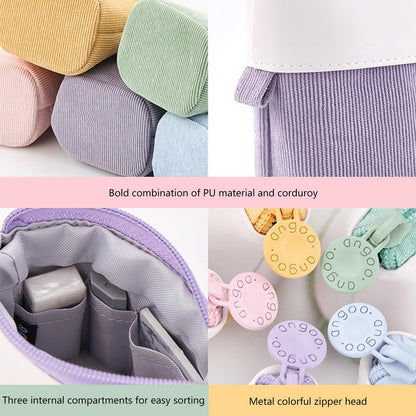 eybag Pop-up Pencil Case Telescopic Holder Stationery Case PU Corduroy Stand-up Transformer Bag Large Capacity Gift For Kids