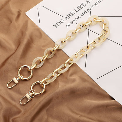 Lkblock New Acrylic Bag Chain Bag Strap Removable Bag Accessories Colourful Women's Resin Chain chain of bags Purse Chain Fishbone chain