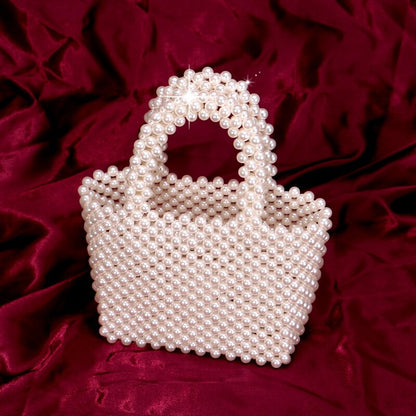 eybag  Beaded Wedding Bridal Evening Bags Hollow Fashion Women Clutch Pearl Diamonds Handbags Shell Design for Party Diner Purse