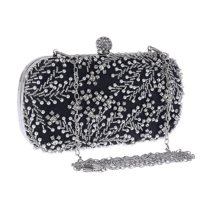 eybag Women's Clutch Bag Crystal Pearl Clutch Purse Luxury Handbag Embroidery Evening Bag Wedding Bag for Bridal Shoulder Bag