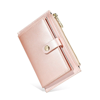 eybag Pearl Laser PU Leather Zipper Women's Wallet Fashion Short Ladies Coin Purse Female Money Bag Clip Credit Card Holder Clutch