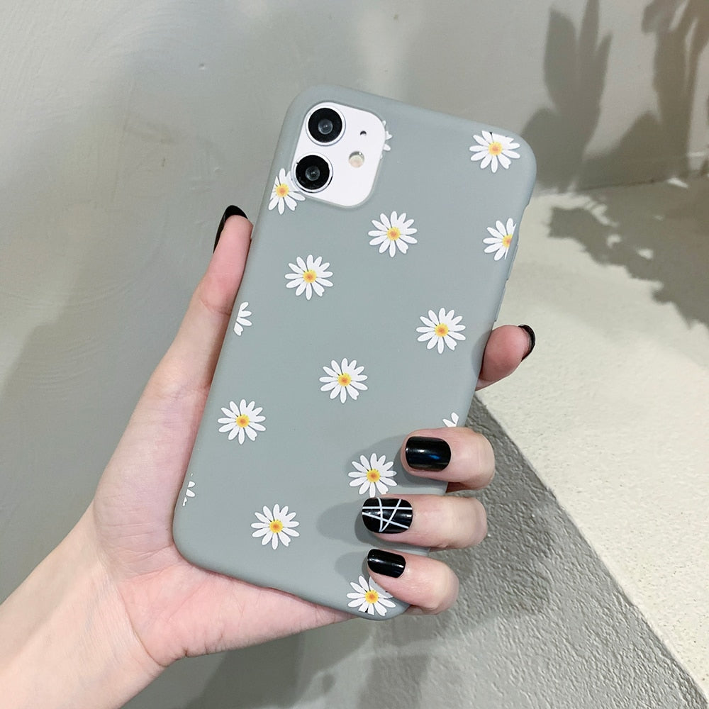 eybag Ottwn Colorful Daisy Flowers Phone Case For iPhone 14 Pro Max 11 12 13 Pro Max X XR XS Max 7 8 6 6s 14 Plus Soft TPU Back Cover