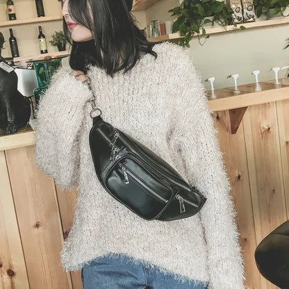 eybag Waist Bag Fanny Pack Harajuku Style Women's Belt Bag Hip-hop Fashion Bum Bag Lady Sling Chest Bag For Travel Dailylife