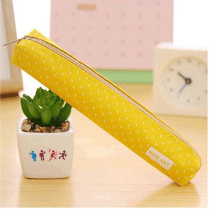 eybag Long canvas pen bag Cute School pencil case small pen case for student pencil bag kawaii School supplies Candy color storage bag