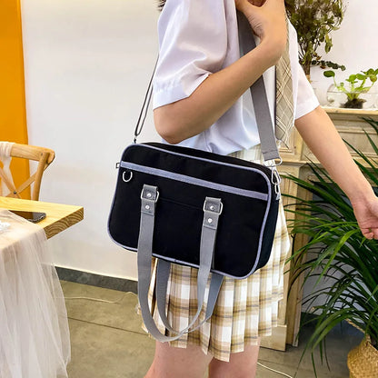 eybag JK Uniform Bag School Girls Preppy Style Japanese JK Shoulder Bag Small Nylon Bag Handbags Simple Hand Bag Crossbody Bags Women