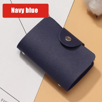 Lkblock Leather Function 24 Bits Card Case Business Card Holder Men Women Credit Passport Card Bag ID Passport Card Wallet