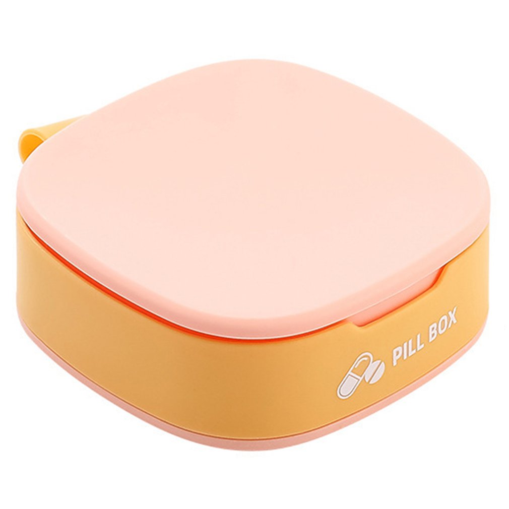 eybag Portable Silicone Mini Dispensing Compartment Storage Box Medicine Pill Box Dispenser Medical Organizer Tablet Box