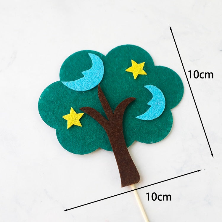 Party decoration hot sale new Cake  topper Birthday party decorations tree hedgehog a swing  cake topper Hawaiian Summer Wedding Party