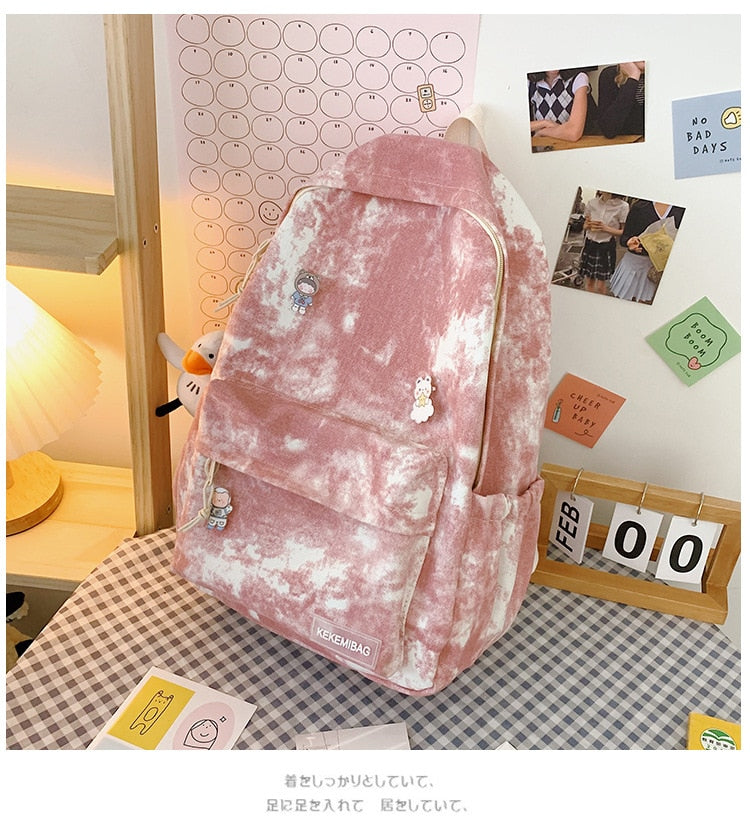 eybag School Backpacks Retro Gradient Women's Backpack Korean Style College Students School Bags for Girls Teenager Female Schoolbag