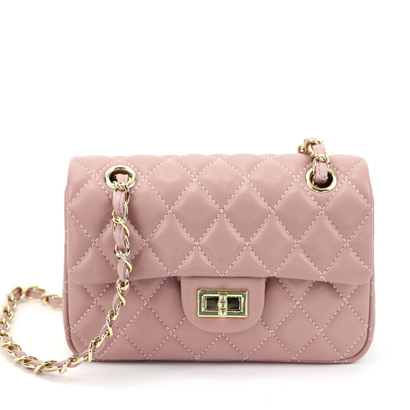 New Arrivals Genuine Sheepskin Phone Bag Fashion Chain Purse Diamond Lattice Pattern Shoulder Bag Women Designer Crossbody Bag